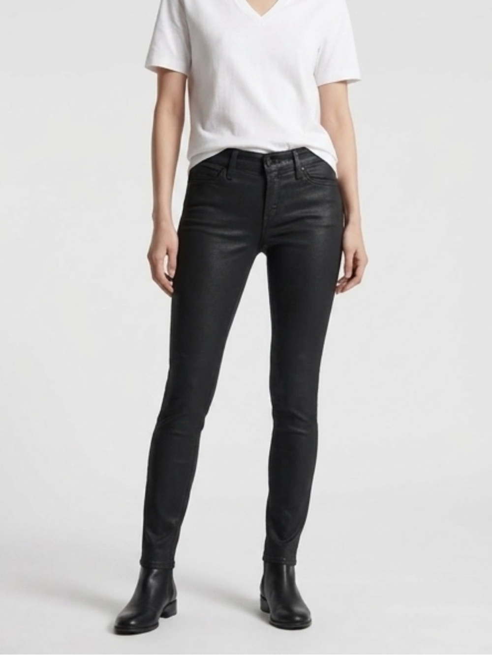Lucky Brand Black Coated Skinny Jeans